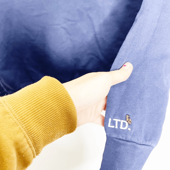 SUSPICIOUS ANTWERP The Vintage Hoodie Botanica midnight navy blue LE Medium - Picture 7 of 10